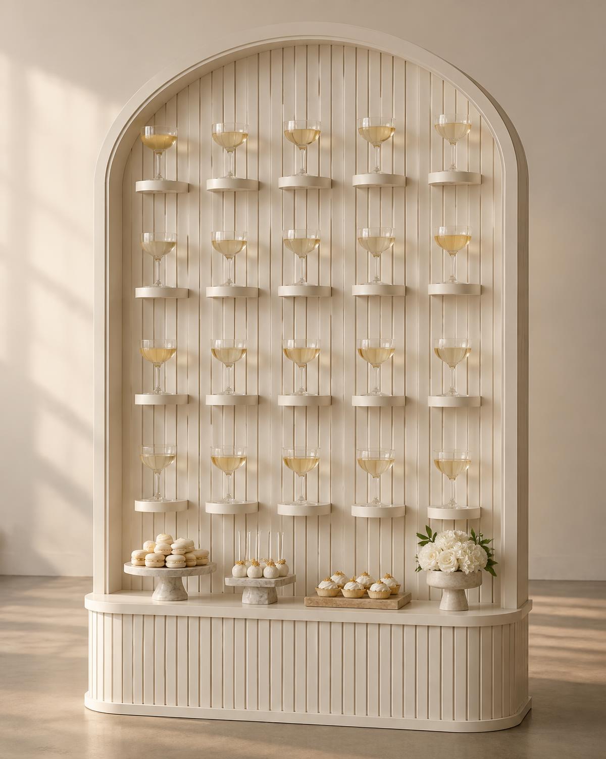 Champagne & Treat Walls event prop rentals in Tampa Bay